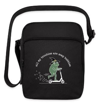 All My Troubles Are Soap Bubbles - Upright Crossbody Bag - black - Front