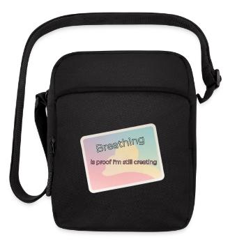 Proof of Creativity Breath Quote - Upright Crossbody Bag - black - Front