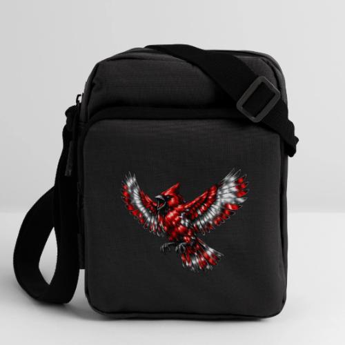 Silver Cardinal in Flight - Upright Crossbody Bag