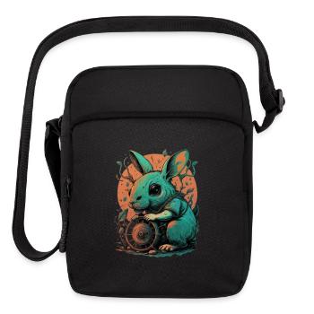 A cute rabbit from another world - Upright Crossbody Bag - black - Front