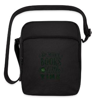 so many books so little time - Upright Crossbody Bag - black - Front