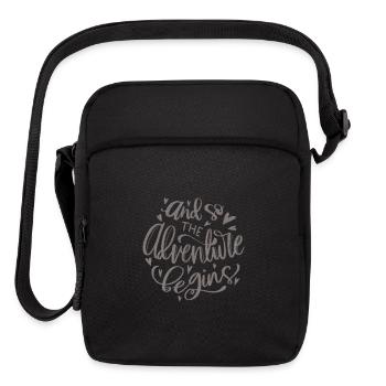 and so the adventure begins - Upright Crossbody Bag - black - Front