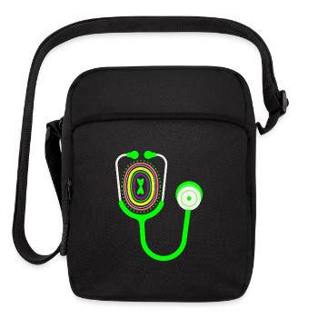 Stethoscope - Upright Crossbody Bag - black - Front