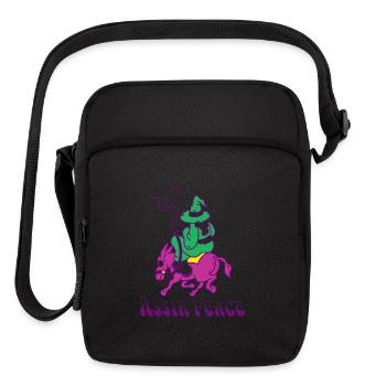 Peace Witch on Neon Pony - Upright Crossbody Bag - black - Front