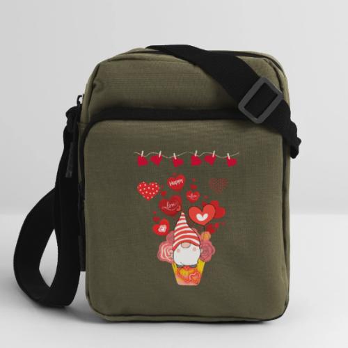 Design wrapped in love hearts, vibrating in love. - Upright Crossbody Bag
