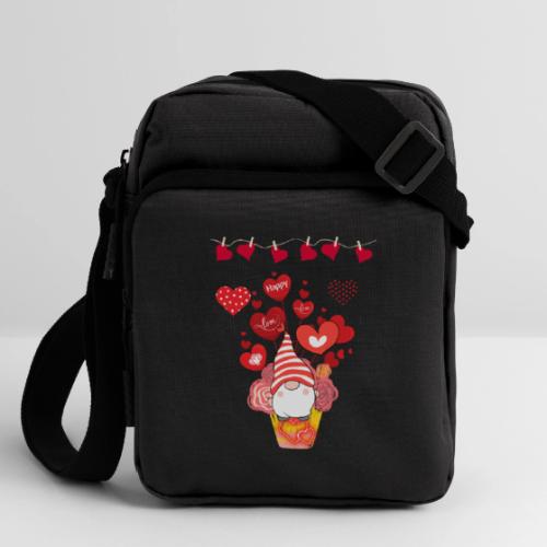 Design wrapped in love hearts, vibrating in love. - Upright Crossbody Bag