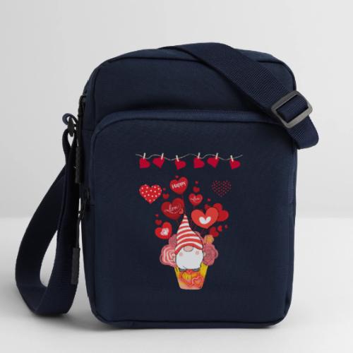 Design wrapped in love hearts, vibrating in love. - Upright Crossbody Bag