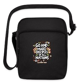 Go and make Disciples of all Nations Matt 28:19 - Upright Crossbody Bag - black - Front