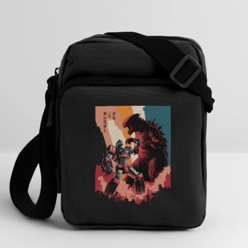 Steel vs Scales: Mecha vs Monster Battle Design - Upright Crossbody Bag