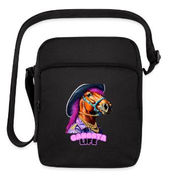 Gangsta Life Horse - Upright Crossbody Bag - black - Front