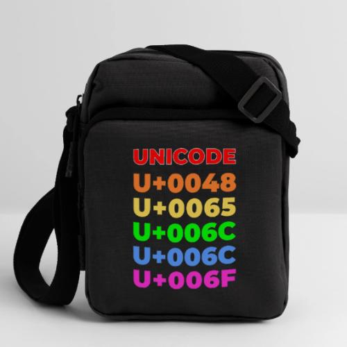 Hello, in unicode - Upright Crossbody Bag