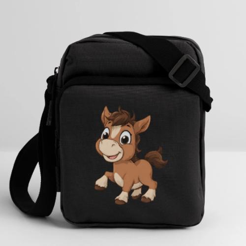Playful Cartoon Baby Pony Full of Joy - Upright Crossbody Bag