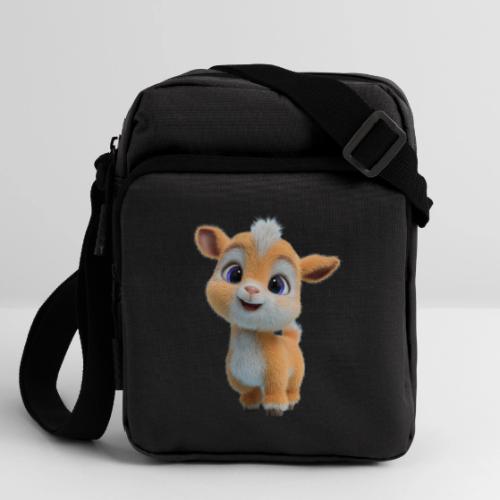 Cute Cartoon Baby Goat with Big Eyes - Upright Crossbody Bag