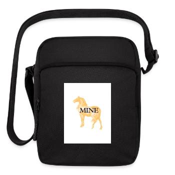 Horse drawing design  - Upright Crossbody Bag - black - Front