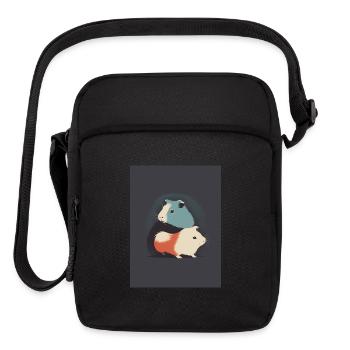 Guinea Pig 1 - Japanese Retro Art - Upright Crossbody Bag - black - Front