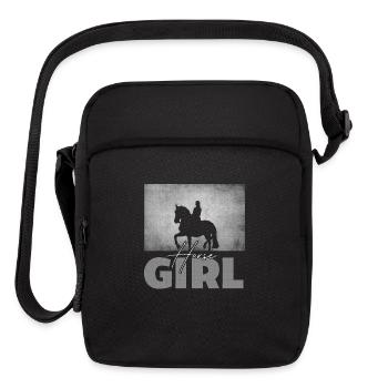Horse Girl Horseback Riding Apparel Horse - Upright Crossbody Bag - black - Front