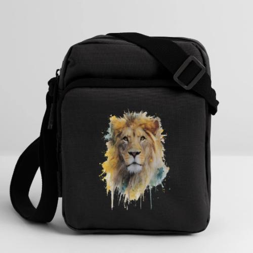 Watercolor Lion Portrait - Upright Crossbody Bag
