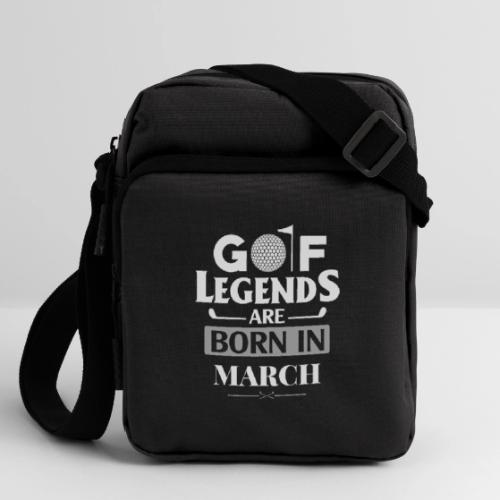 Golf Legends Born In March - Birthday Golf Gift - Upright Crossbody Bag