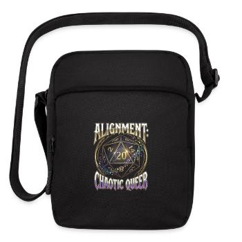 Alignment Chaotic Queer | D20 Holographic Pride - Upright Crossbody Bag - black - Front