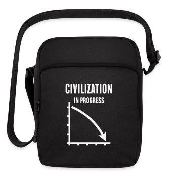 Civilization In Progress (No Future / White) - Upright Crossbody Bag - black - Front
