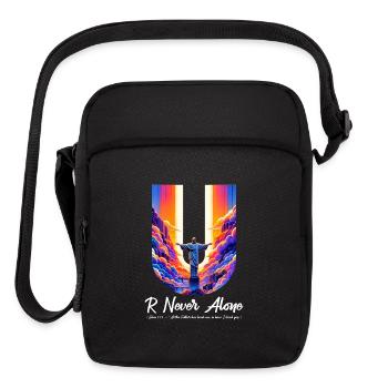U Never Alone: Neon Christ Vision - Upright Crossbody Bag - black - Front