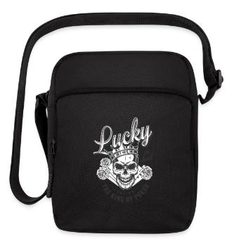 Casino With Skull The King Of Poker - Upright Crossbody Bag - black - Front
