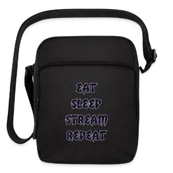 EAT SLEEP STREAM REPEAT - Upright Crossbody Bag - black - Front