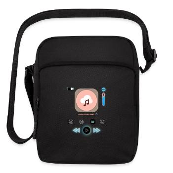 Pastel Music Cloud Icon - Upright Crossbody Bag - black - Front