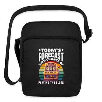 Todays Forecast Chance Playing Slots Casino - Upright Crossbody Bag - black - Front
