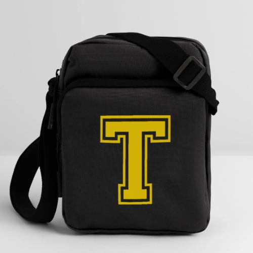 Letter T – Capital Athletic Alphabet Monogram - Upright Crossbody Bag