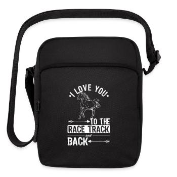 Horse Racing Design - Upright Crossbody Bag - black - Front