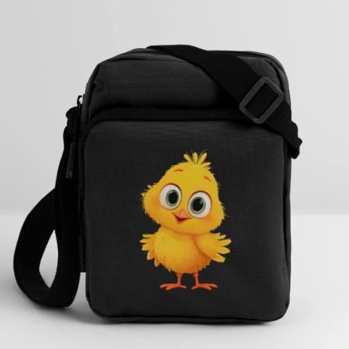 Sweet Yellow Cartoon Chick with Joyful Smile - Upright Crossbody Bag