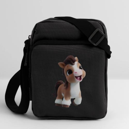 Sweet Cartoon Baby Pony in Brown and White - Upright Crossbody Bag