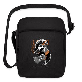 Deception Mask Geometric Portrait - Upright Crossbody Bag - black - Front