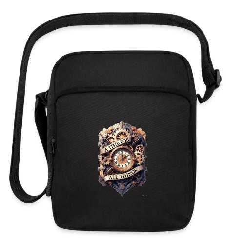 Ornate Clockwork T-Shirt - Upright Crossbody Bag