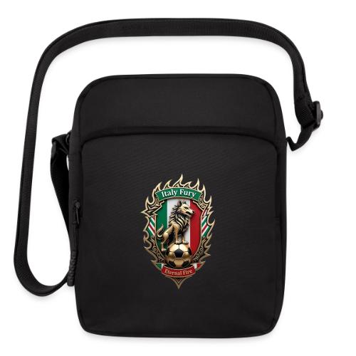 Italy Wolf Fury T-Shirt, Italian Flag Pride Gift - Upright Crossbody Bag