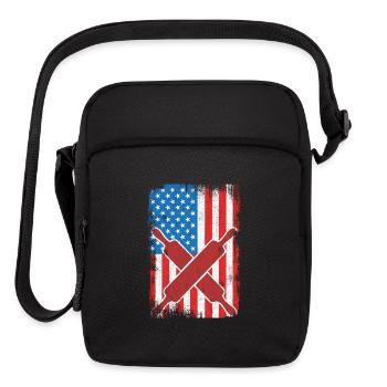 Baking USA Flag - Upright Crossbody Bag - black - Front