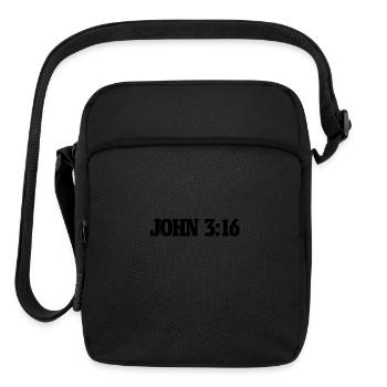 John 3:16 - Upright Crossbody Bag - black - Front