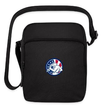 Zeus With Thunderbolt USA Flag Icon - Upright Crossbody Bag - black - Front