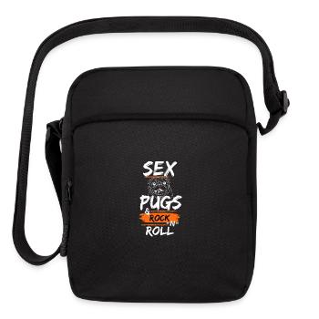 Mops and Roll - The Rockin' Pug - Upright Crossbody Bag - black - Front