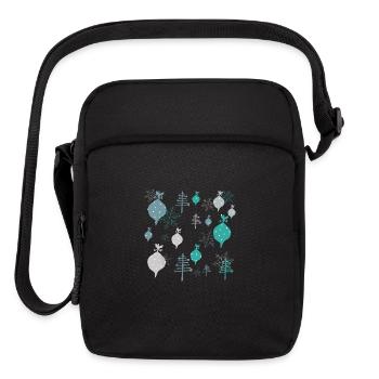 Christmas White Ornaments - Upright Crossbody Bag - black - Front
