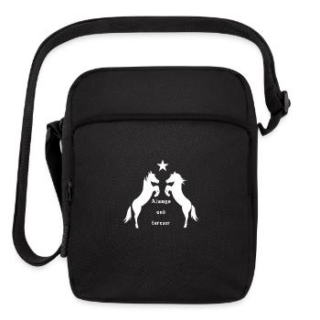 Always and forever,Horse design. - Upright Crossbody Bag - black - Front