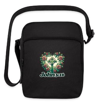 John 3:16 - Upright Crossbody Bag - black - Front
