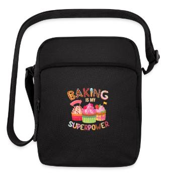 BAKING MY SUPERPOWER christmas baking - Upright Crossbody Bag - black - Front