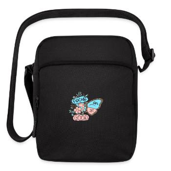Focus on the good - Upright Crossbody Bag - black - Front
