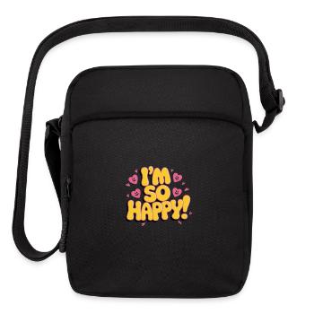 im so happy - Upright Crossbody Bag - black - Front