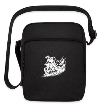 Dynamic Motocross Ride In Mud And Sludge - Upright Crossbody Bag - black - Front