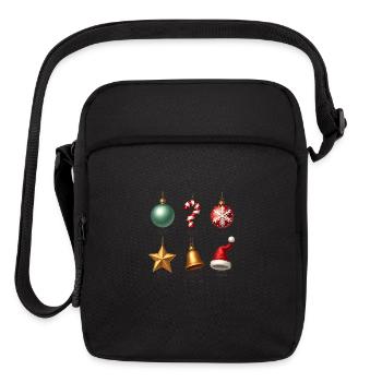 Christmas Ornaments Collection Art - Upright Crossbody Bag - black - Front