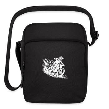 Mud Offroad Enduro Adventure Drawing - Upright Crossbody Bag - black - Front