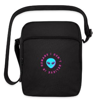 As An Alien I Don't Believe In Humans - Upright Crossbody Bag - black - Front